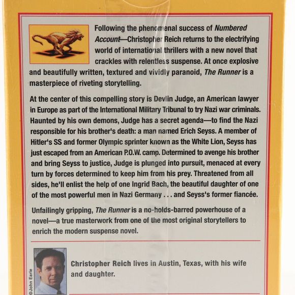 The Runner by Christopher Reich Cassette Tape Audiobook, 2000 Abriged SEALED NEW - Picture 3 of 7